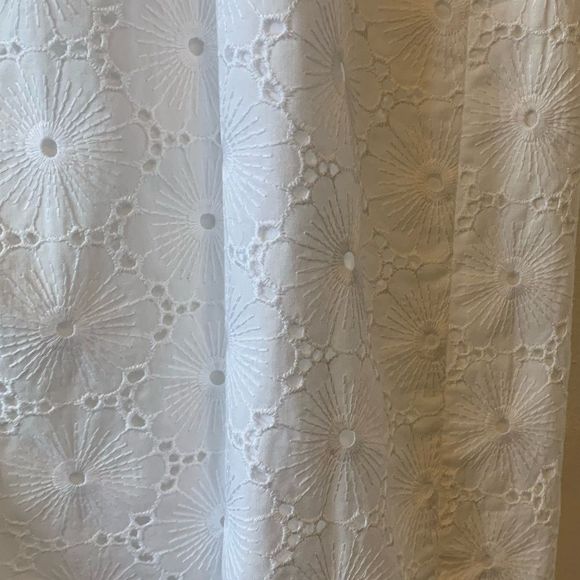 Tahari Arthur S Levine White Cotton Eyelet Sheath Dress Size 8 - Picture 9 of 13